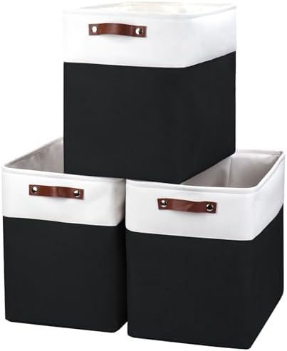 Bagnizer Large Fabric Storage Baskets | 50L Storage Bins, Decorative Linen by Bagnizer