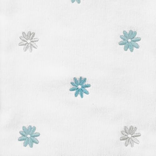Ritz 2-Piece Cotton Velour Hand Towel Set, Embroidered Allover Daisies - Image 2