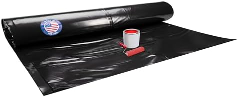 Black Construction Plastic Sheeting 6 mil x 40' x 100' LDPE Film Roll by IDLPackaging