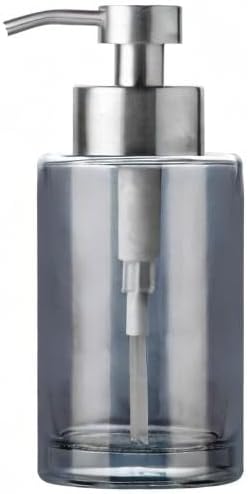 Enra Silver Soap Dispenser, Glass Hand Soap Dispenser Liquid Pump Bottle | 12oz - Image 8