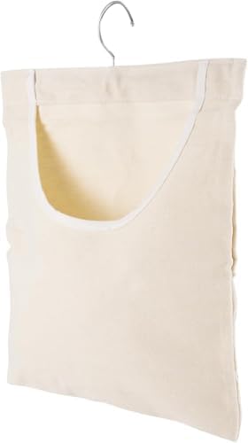 Canvas Clothespin Bag, 13.3x11.2 Inch Hanging Laundry Organizer - Image 6