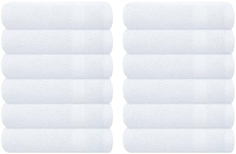 GLAMBURG Ultra Soft 12-Piece Washcloths Set 13x13-100% Ringspun Cotton by GLAMBURG