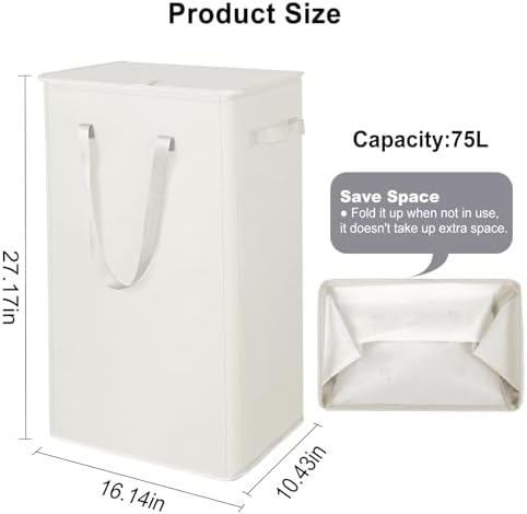 Odonata 75L Slim Laundry Hamper - Image 2
