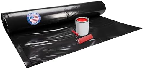 Black Construction Plastic Sheeting 6 mil x 20' x 100' LDPE Film Roll by IDLPackaging
