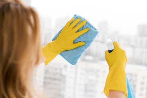 SteadMax 1 Pair Cleaning Gloves, Reusable Natural Rubber Dish Gloves, Latex - Image 5