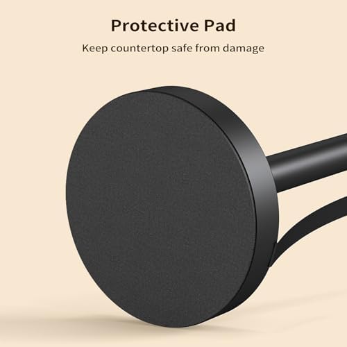 YUMORE Heavy Duty Paper Towel Holder Countertop Weighted Base Black - Image 5