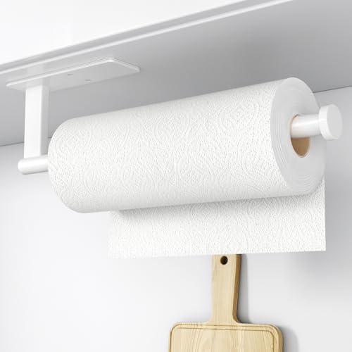 Paper Towel Holder Under Cabinet, Self-Adhesive or Drilling by susswiff