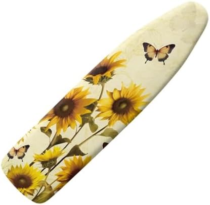 Butterfly Sunflower Ironing Board Cover Iron Board Cover Soft Stain Resistant by KUIFORTI