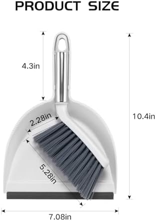 NACENA Mini Broom and Dustpan Set, Small Dust Pan and Brush Set - Image 2
