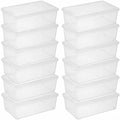 novelinks 12 Pack 6QT Plastic Storage Bins by novelinks