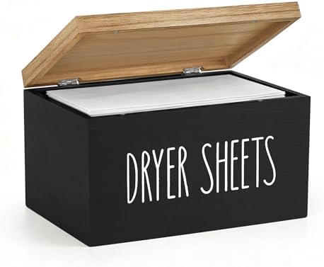 Dahey Dryer Sheet Holder, Laundry Wooden Container Holds 180 Sheets by Dahey