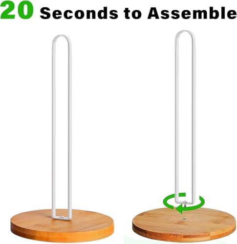 Wooden Paper Towel Holder Countertop, Kitchen-Towel-Holder FreeStanding - Image 3