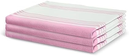 Urban Villa Kitchen Towels Cotton Dish Towels 20”x30” Baby Pink - Image 3