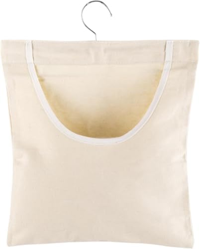 Canvas Clothespin Bag, 13.3x11.2 Inch Hanging Laundry Organizer by Unknown