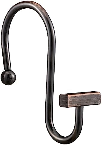 Bronze Shower Curtain Hooks, Rust Proof Shower Curtain Rings by CHICTIE
