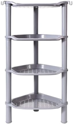 4 Tier Shower Caddy Corner, Plastic Shower Shelf Organizer by SLZBCY
