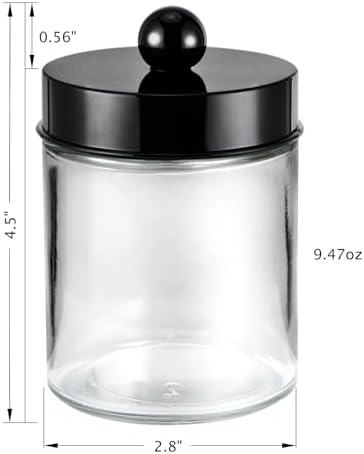 3PC Farmhouse Decor Qtip Holder Apothecary Jars Bathroom Vanity Storage - Image 3