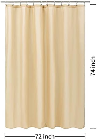 ALYVIA SPRING 72x74 Long Waterproof Fabric Shower Curtain or Liner Khaki - Image 7