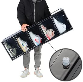 XL clear shoe storage boxes stackable, 8 Pack Large Shoe Boxes Clear Plastic - Image 3