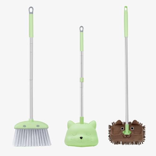 28'' Kids Mini Broom with Dustpan & Mop Set by Bluocean