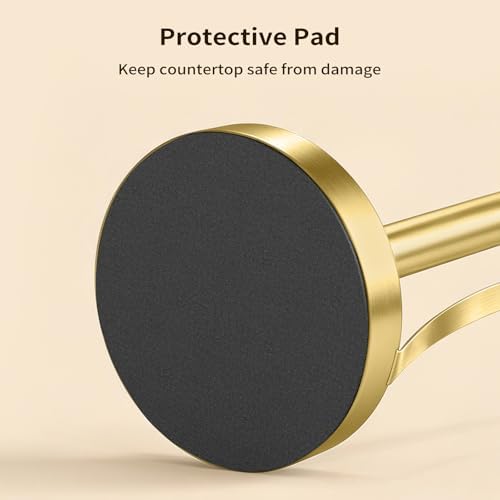 YUMORE Heavy Duty Paper Towel Holder Countertop Weighted Base Gold - Image 5