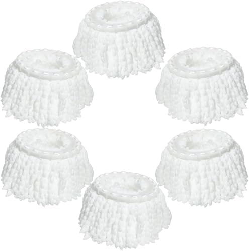 6 Pack Microfiber Mop Head Refills by RinseWise