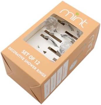 J&V TEXTILES Shower Curtain Hooks Rings, Rust Resistant Metal Double Glide - Image 6