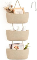 Dahey Over The Door Hanging Basket Storage 3-Tier Woven Wall Basket by Dahey