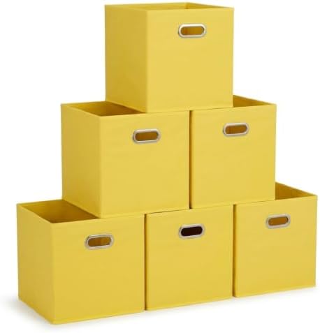 Household Essentials 6 ct Open Fabric Cube Storage Bins by HouseholdEssentials