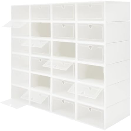 24 Pack Shoe Boxes, Shoe Storage Organizer Containers by Unknown