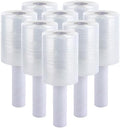 DAJAVE 8 Pack 5" Stretch Wrap Rolls 1000ft 80 Gauge Industrial Shrink Wrap by DAJAVE