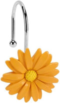 Flower Shower Curtain Hooks, 12 Pack Rustproof Stainless Steel Decorative by GNUEYART
