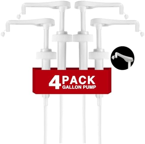 4Pcs 38-400 Leak Proof Gallon Jug Syrup Pump Dispenser by DupakSYS