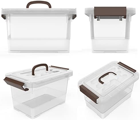 WYT Clear Storage Latch Box, 6 Pack Storage Organizer Bins - Image 4