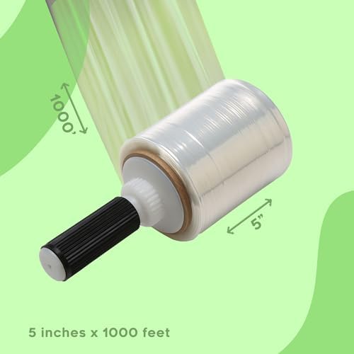 The Boxery 5" x 1, 000 ft Clear Hand Stretch Wrap - Image 6