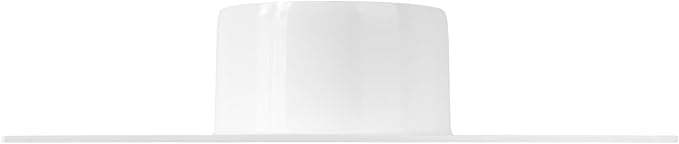 Vent Systems 4" Inch White Duct Connector Flange – 2 Pack – Plastic Straight Ventilation Plate Adapter – Heavy-Duty HVAC Dryer Vent Connector for Wall Mounting – Indoor & Outdoor Installation