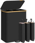 SONGMICS Laundry Hamper with Lid, 170L Laundry Basket，3 Compartments by Unknown