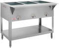 Kratos Commercial Electric Steam Table, 3 Well Stationary Hot Food Table, NSF Certified Food Warmer, 120V, 1500W (28W-110)