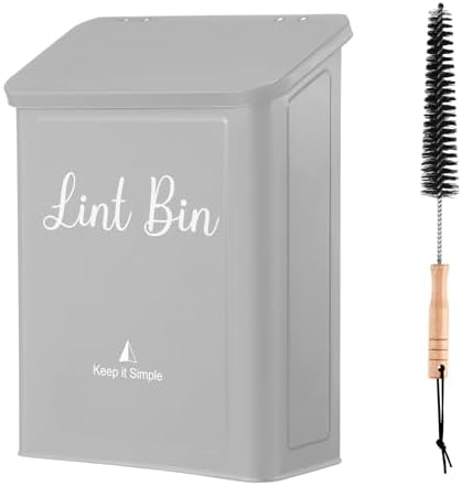 Magnetic Lint Bin for Laundry Room Organization and Storage, Light Grey by SUBEKYU
