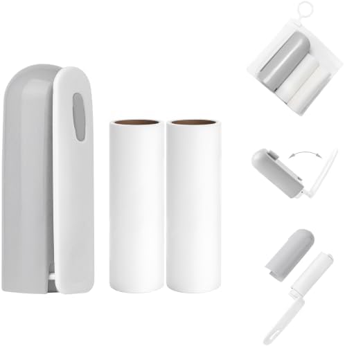 Travel Lint Roller with 2 Refills Mini Pet Hair Remover by MINGRACE
