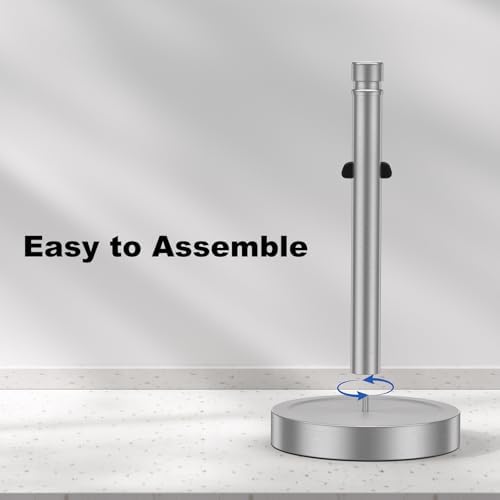 Nickel Paper Towel Holder Countertop, One-Handed Tear, Stainless Steel - Image 6