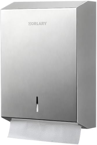 Gorlary Paper Towel Dispenser Wall Mount, Keyless Magnetic Closure by Gorlary