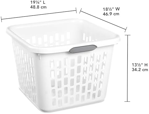 Sterilite Square Laundry Basket, Plastic Clothes Hamper, 24 Pack - Image 5