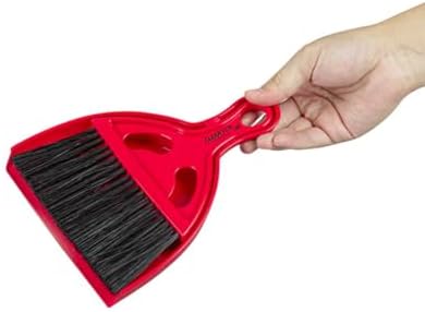Restaurantware Red and Black Mini Dustpan and Brush Set, 10 Ct - Image 6