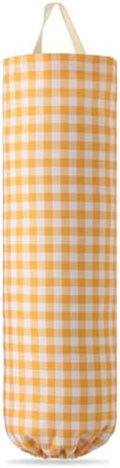 Gingham Plastic Bag Holder for Grocery Bag by Unknown