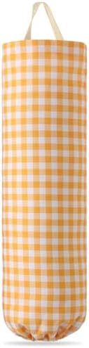 Gingham Plastic Bag Holder for Grocery Bag by Unknown