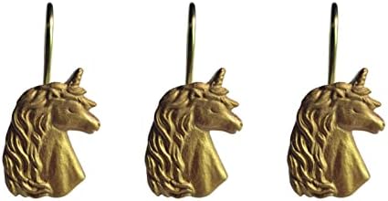 Two Fish Home Fashions Set of 12 Decorative Unicorn Shower Curtain Hooks - Image 3