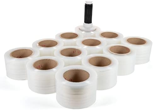 IDL Packaging 3" Stretch Wrap Mini Roll, 700 feet, 120 Gauge by IDLPackaging