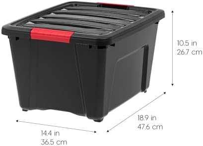 IRIS USA 4-Pack 32 Quart Storage Bins - Image 2