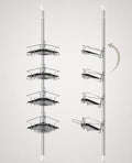 ALLZONE Corner Shower Caddy Tension Pole, 4 Hang-On Basket by ALLZONE